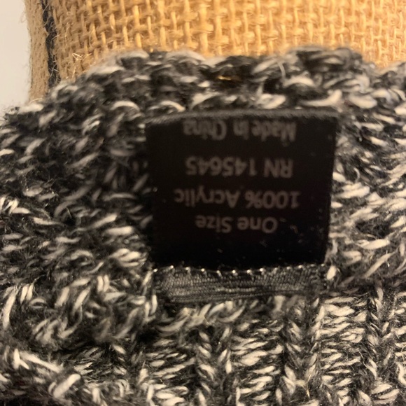 EUC Black & White Acrylic Sweater Cardigan with PocketsKC - Picture 4 of 4